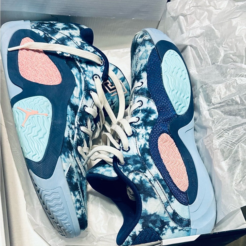 Jordan Tatum 2 GPX in Blue and Coral (Denim) Size 11